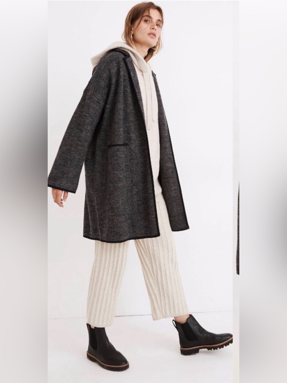 Madewell Herringbone Courton coat, like new ($198)!